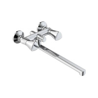 Смеситель для ванны с длинным изливом с керамическим дивертором IDDIS Bounce BOUSBL2i10WA, хром